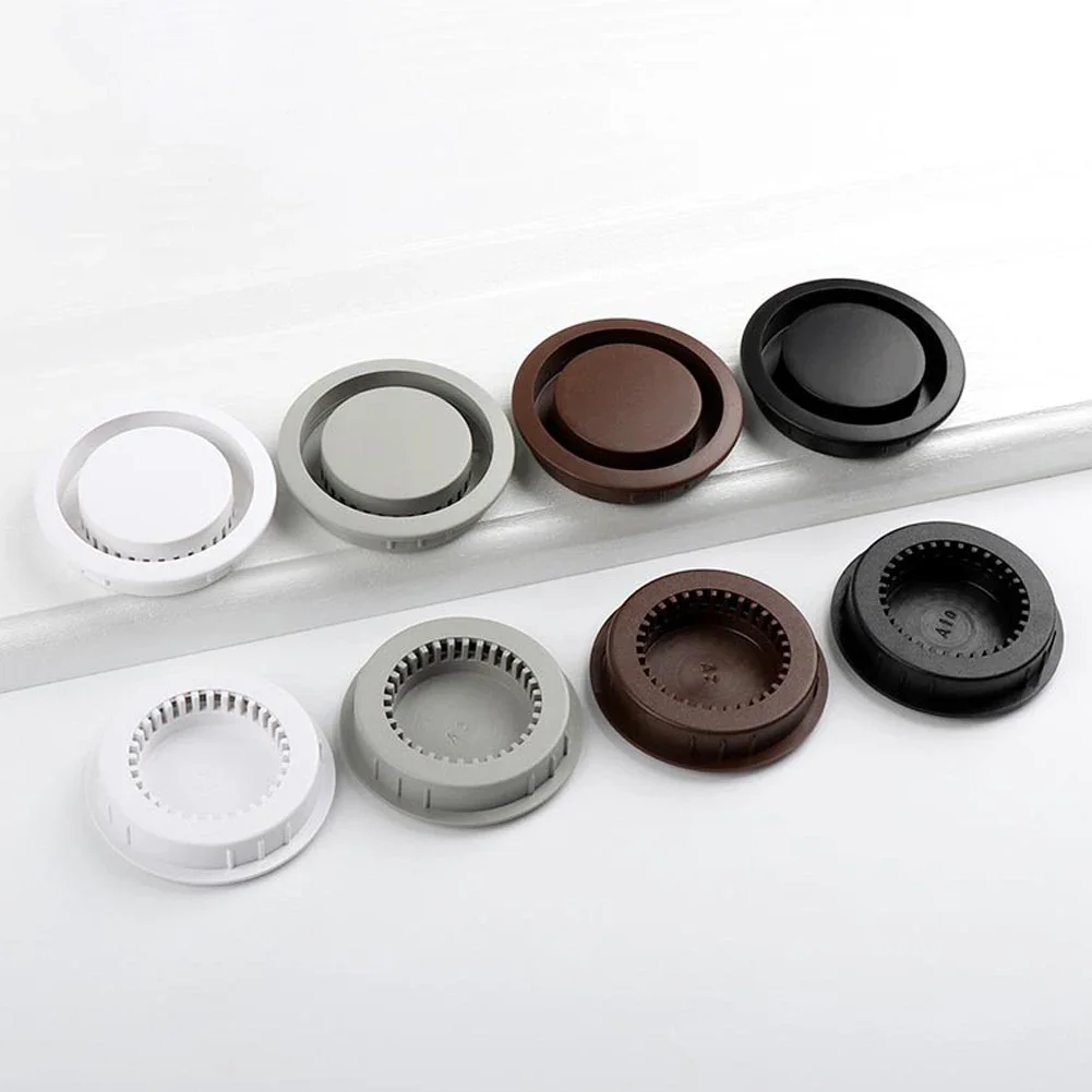 Vents Cabinet Vents Auditoriums 50mm ABS Plastic Air Vent Decor Grey/Black/Brown/White Ventilator Grille Hole Vents Cover
