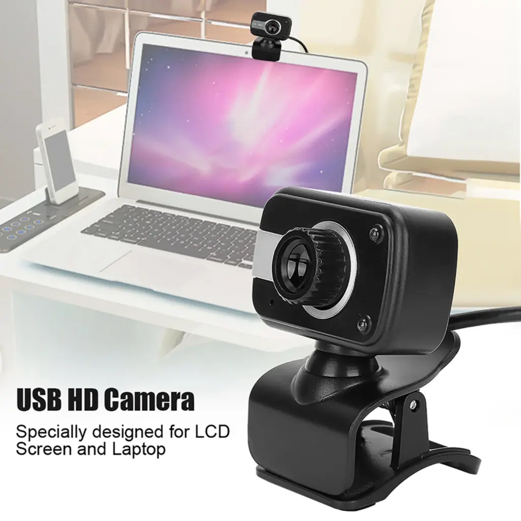 USB Webcam 0.3MP Network Camera 360° Rotation Built-in Microphone Compatible with Laptops MSN/ICQ Night Vision Function