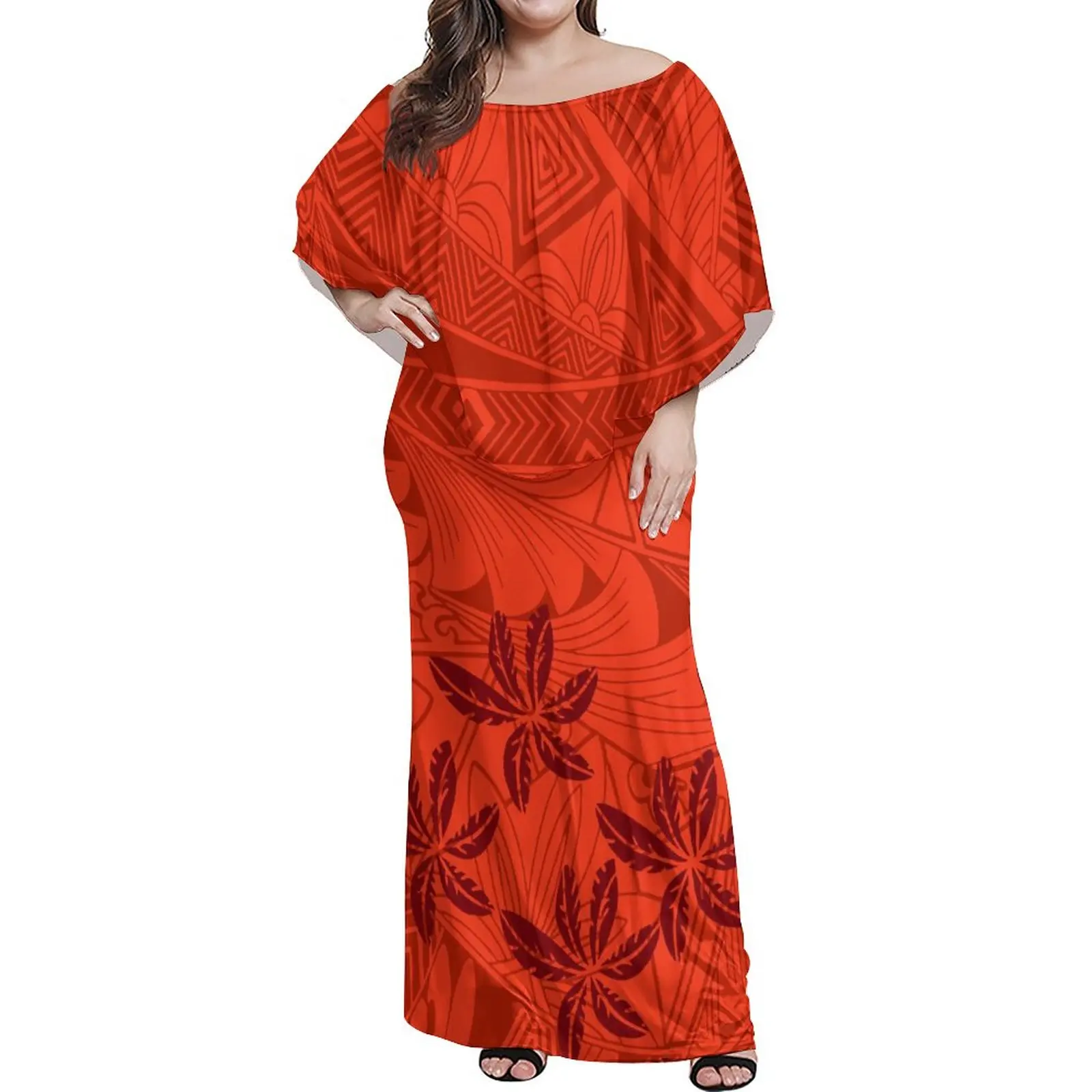 Gift Custom Diy Samoan Clothes High Quality Cozy Usa Size Tribal Clothes 7xl Formal Dress Dress For Female