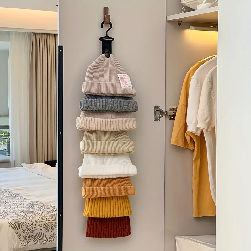 1PC hat storage, with 8 clips, can hold 8 baseball caps, suitable for home and closet hat storage