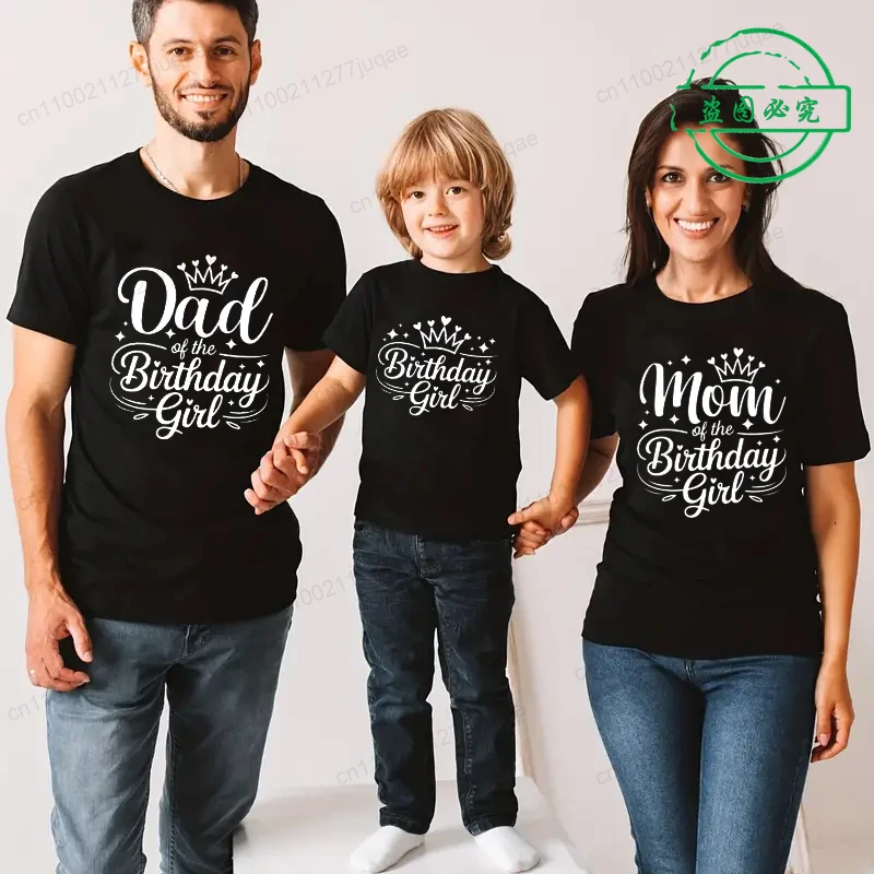 Family Matching Shirts Birthday Girl Family Party Outfits for Parents Kids Family Dad, Sister,mom of The Birthday Girl Tops Gift