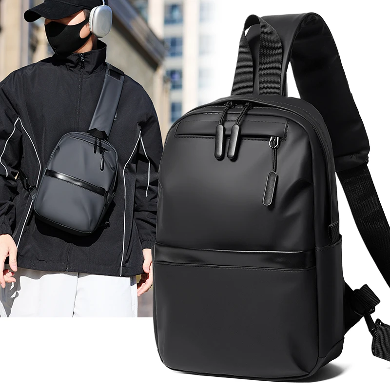 2025New Men's Casual Chest Bag Waterproof Sling Shoulder Bag Anti-theft Travel Crossbody Bag for Outdoor Sports