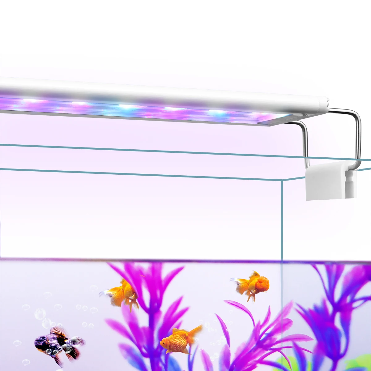 3 Color Changeable LED Aquarium Lighting Fish Tank Aquatic Plant Grow Light Extensible Aluminum Light Bar Clip Lamp Decor