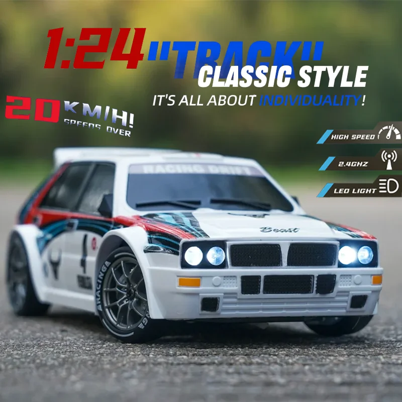 2026 NEW Raceway Drifting RC Car 4WD 1:24 Scale High Speed 20KM/H 2.4G RC Racing Toys Car with LED Light For Children Boys Gifts