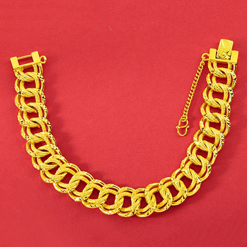 15MM Wide Version Super Domineering Watch Bracelet for Women Men Golden Link Chains Men's Bracelets Bangle Fashion Jewelry