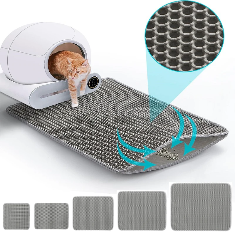 Large Size Cat Litter Mat Waterproof Pet Toilet Cat Litter Trapping Mat Non Slip Double Layer Cats Litter Box Pad Pet Product
