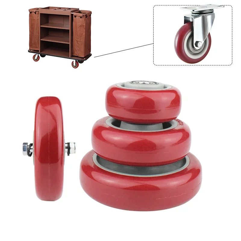 3/4/5inch Wide Wheels Caster Heavy Duty Pvc Furniture Hardwares Transport Trolley Indutrial Machine Universal Transport