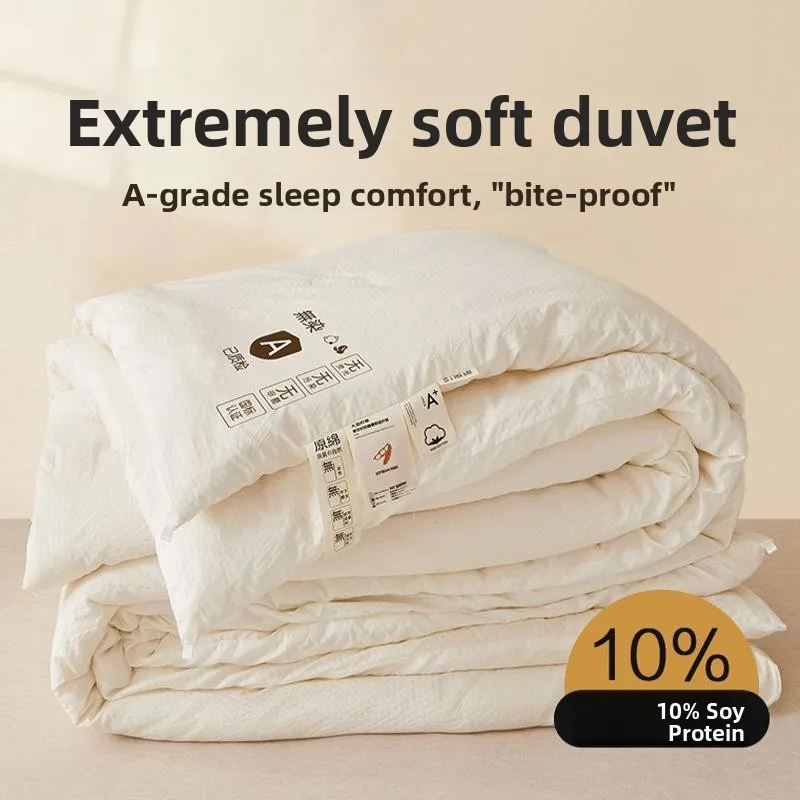 Thiened Soy Fiber Blanket Winter Quilt Warm Spring Autumn Single Person Student Dormi Air Conditioner Quilt Bedding