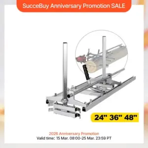 SucceBuy Chainsaw Mill Planking Milling 24 36 48 In Guide Bar Wood Lumber Cutting Portable Sawmill Aluminum Steel Chain Saw Mill