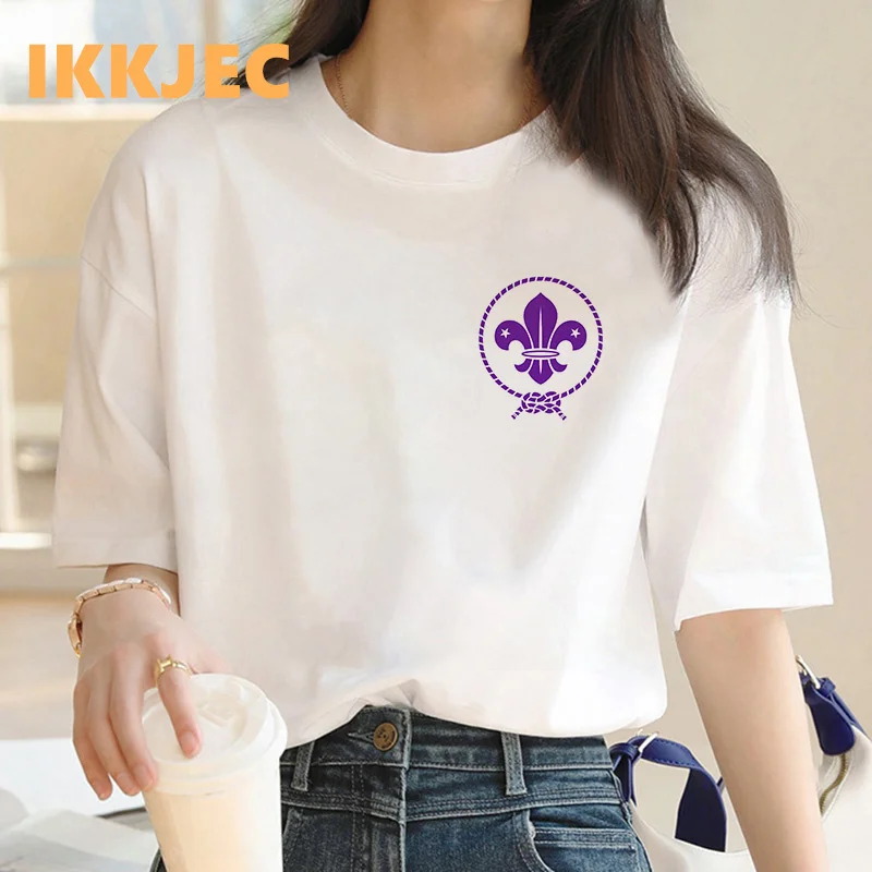 scouting clothes female y2k clothes couple ulzzang print white crop top clothes graphic tees women vintage