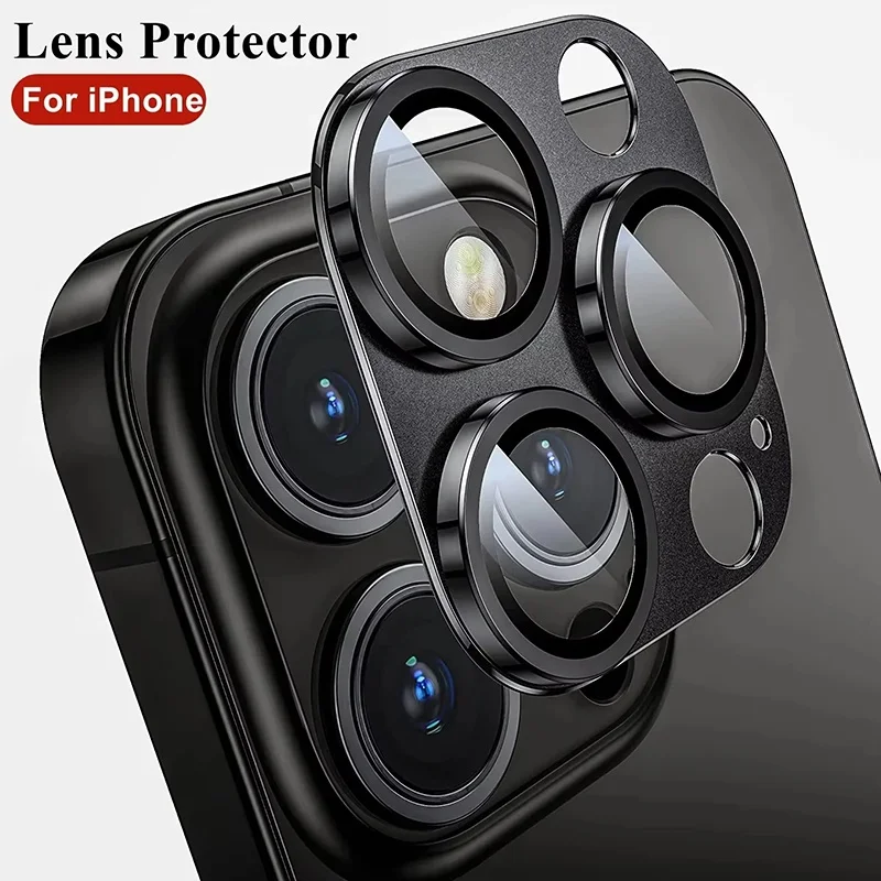 Full Cover Camera Lens Protector For iPhone 16 15 14 Pro Max Tempered Glass For iPhone 14 15 16 Plus Metal Camera Lens Protector