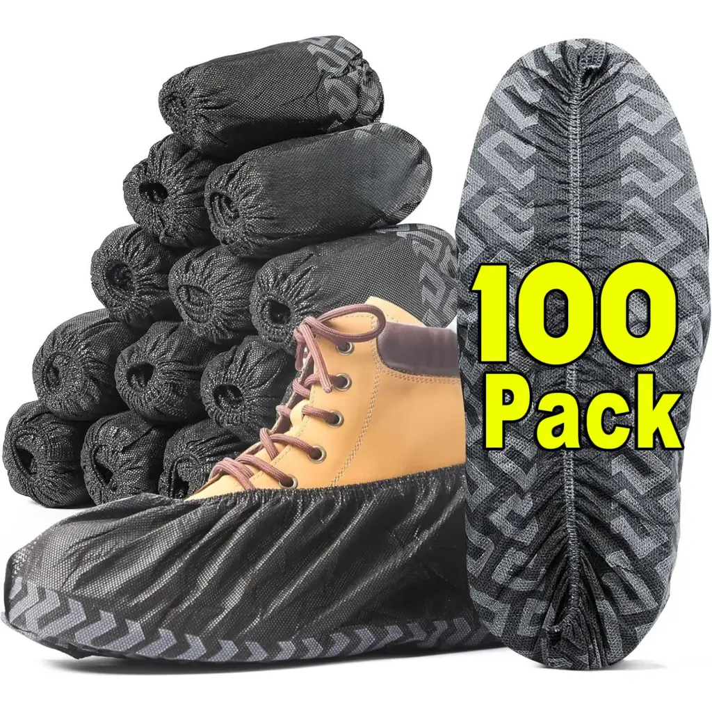 Shoe Covers Disposable Non-Slip Non-Woven Fabric Boot Covers for Indoors Breathable Slip Resistant Durable Boot&Shoes Cover