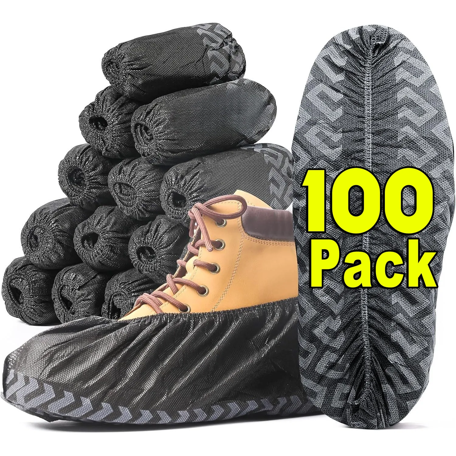 Shoe Covers Disposable Non-Slip Non-Woven Fabric Boot Covers for Indoors Breathable Slip Resistant Durable Boot&Shoes Cover