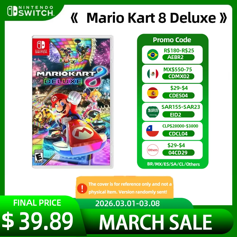 Mario Kart 8 Deluxe - Nintendo Switch Game Deals Support 13 Languages TV Tabletop Handheld for Switch OLED Lite Console