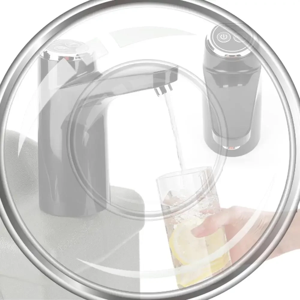 4W Outdoor Water Bottle Pump 600ml One Key Switch Portable Water Dispenser Wireless Water Pumping Camping Accessories Water Tank