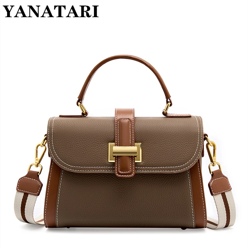 Luxury handbags female crossbody bags small square shoulder bag mom women bags new fashion 2025 genuine cowhide leather satchel