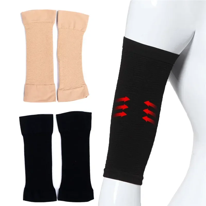 1Pair Slimming Compression Leg Shaper Slimming Arm Belt Helps Tone Shape Upper Arms Sleeve Shape Taping Massage For Women