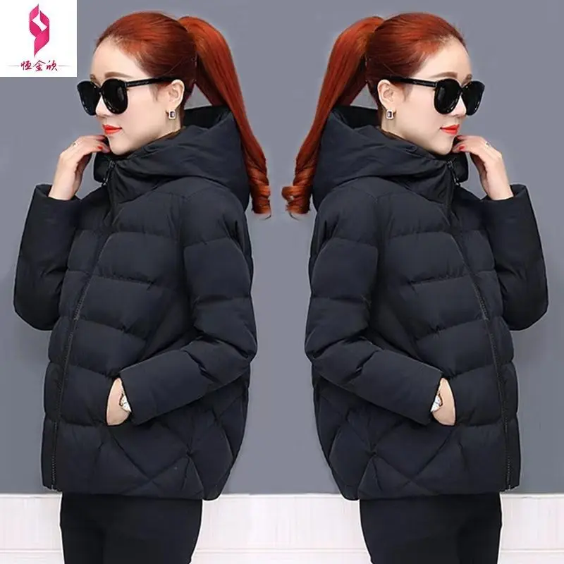 New Short Winter Jacket Women Warm Hooded Down Cotton Jacket Parkas Female Casual Loose Outwear Korean Cotton-padded Winter Coat