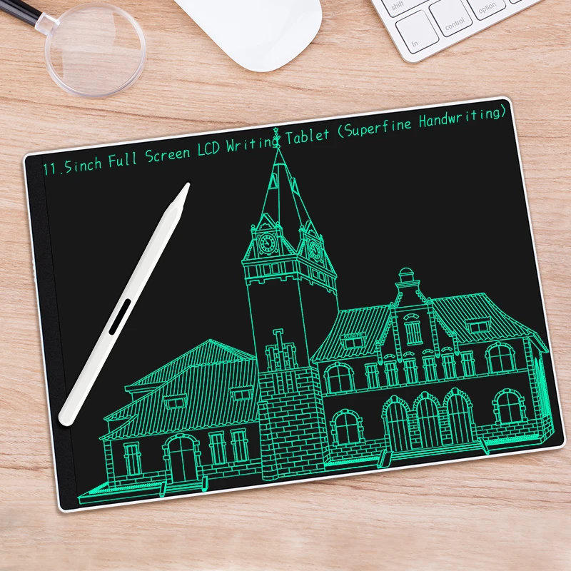 11.5/10.5inch LCD Drawing Board for Work Full Screen Superfine Double/single-sided Handwriting Crystal Magnet Writing Tablet Pad