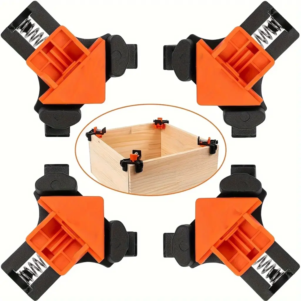 4pcs 90 Degree Corner Clamps For Woodworking, Fast Adjustable Quick Spring Loaded Woodworking Clamps, Christmas Gifts