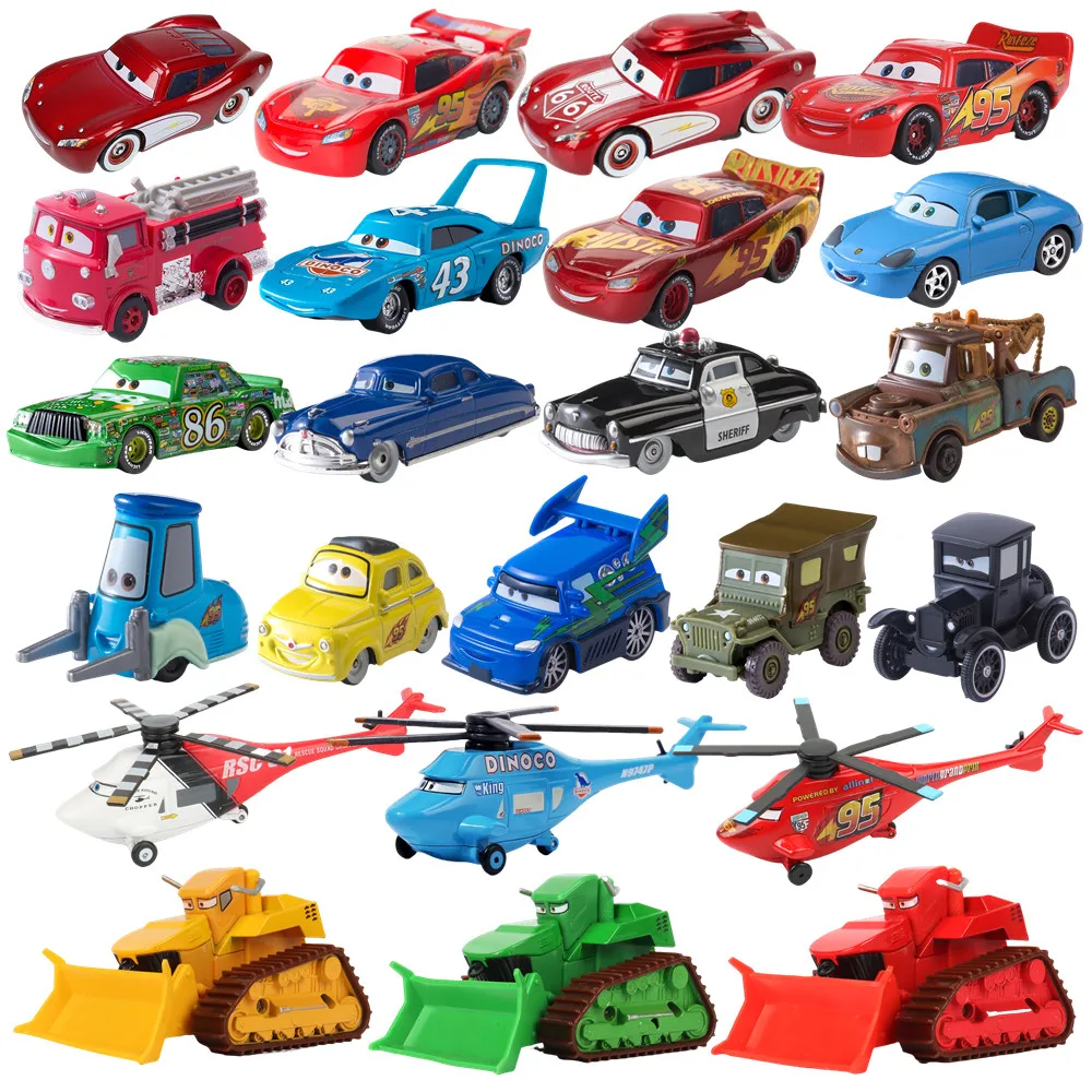 Cars Disney Pixar Cars Lightning McQueen rhapsody matador bulldozer truck Mater harvester 1:55 Diecast Metal Car Model Toy