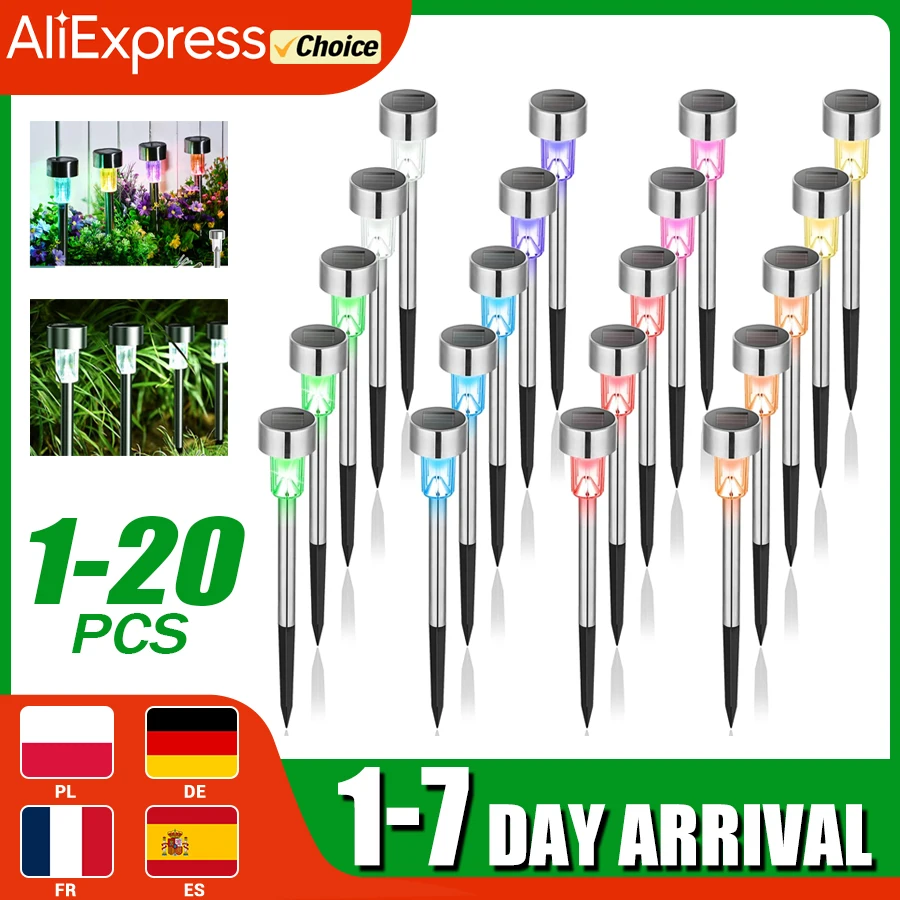 Solar Outdoor Lights Garden Lamp Solar Powered Waterproof Landscape Path Outdoor for Yard Backyard Lawn Patio Decorative