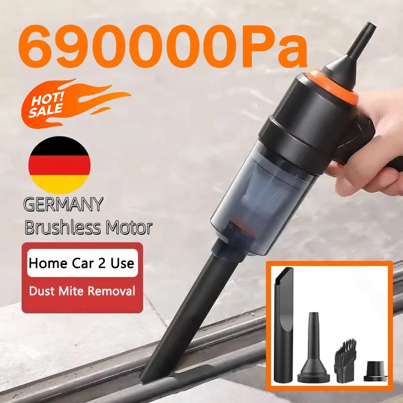 690000Pa Wireless Car Vacuum Cleaner 120W 1200mAh High-power Vacuum Cordless Handheld Auto Portabale Vacuum Cleaner 2026