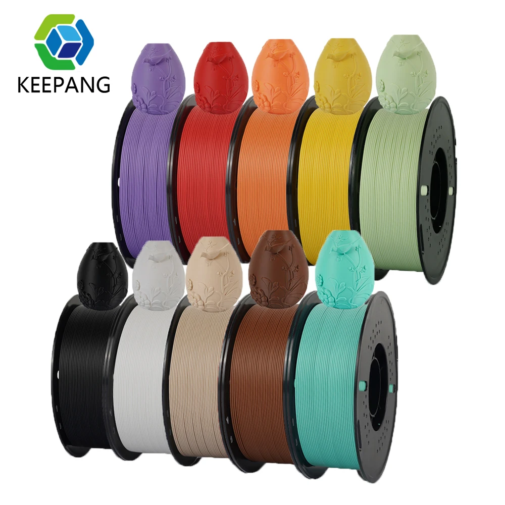 KEEPANG 5/10kg PLA Matte Filament 1.75mm Neatly Wound PLA Filament High Speed Print 1.1kg Multiple Colors 3D Printing Materials