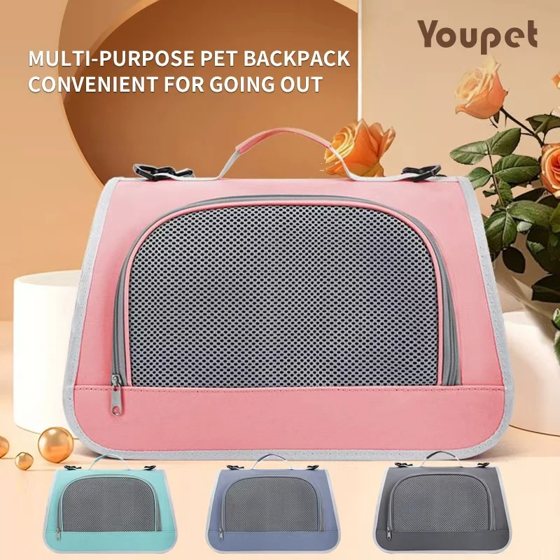 Pet Outing Portable Cat Dogs Handbag Summer Breathable Carrier Travel Puppy Kitten Single Shoulder Bag Pet Carrying Bag Supplie