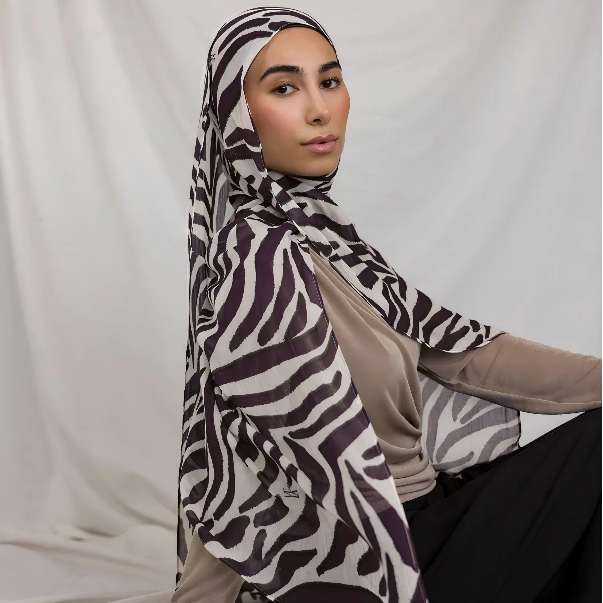 Fashion Women Zebra Pattern Volie Hijab Scarf Muslim Shawl Scarf Headwrap Pashmina Stole Bufandas Maylasia Tudung