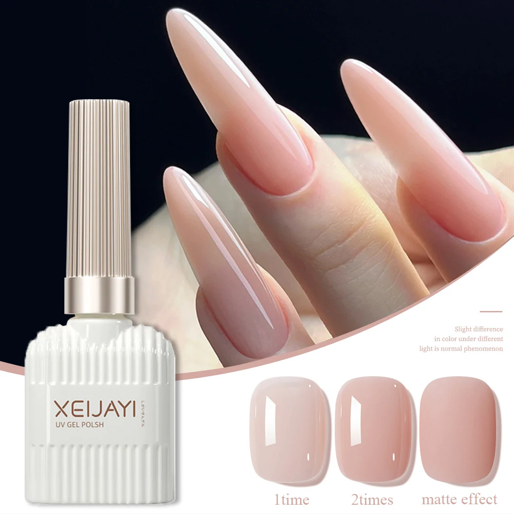 XEIJAYI 1pc 15Ml Nude Pink Gel Nail Polish God Girl Varnish Soak Off UV/LED Gel Polish For Daily Manicure DIY Wedding Nail Salon