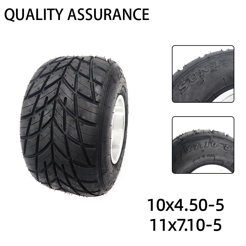 Field kart tires Front 10x4.50-5 and rear 11x7.10-5 inch rain tire vacuum tires are suitable for drift kart accessories
