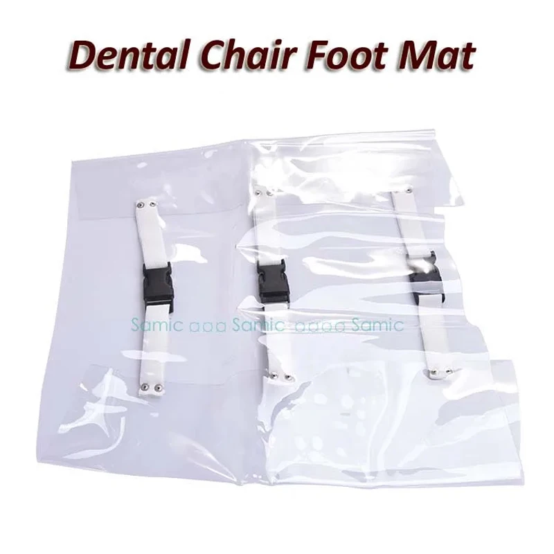 Dental Chair Mat Cushion Foot Pad Dental Seat Unit Dustproof Cover Plastic Clear Protector With Elastic Bands Clinic Supply