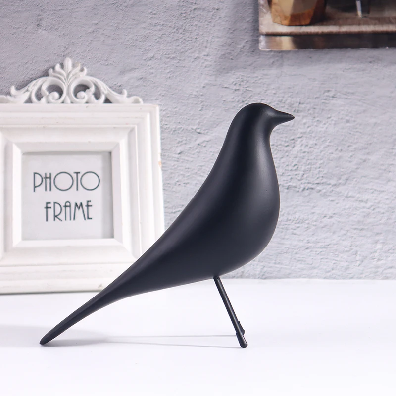 Nordic Style Minimalist Bird Sculpture, Office, Living Room, Bedroom Decoration Ornament, Resin Craft Artwork.