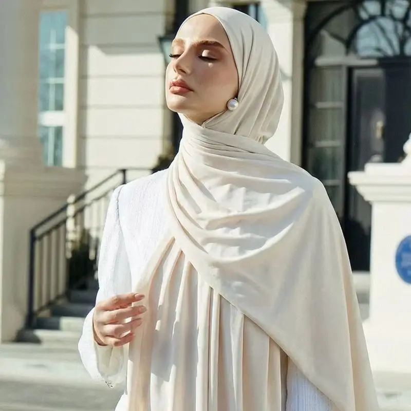 Fashion New Liquid Jersey Hijab Ramadan Scarf Muslim Women Headwraps Shawls Islam Headscarves Muslim Islam Shawl ﻿180*60cm