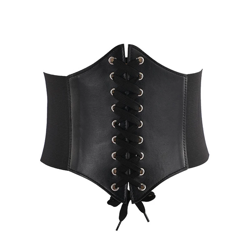 Women's Corset Body Shapewear Sexy Wide Leather Belt Cummerbunds Strap Belts for Women High Waist Slimming Corsets and Bustiers