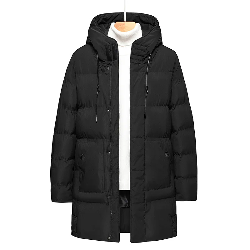 Brand Clothing Men Winter Parkas Warm Thick Hooded Jackets Male Casual Outwear Windproof Coat Long Windbreak Padded Jacket Parka
