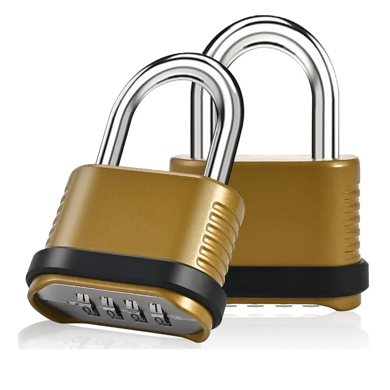 Combination Lock | 4-Digit Heavy Duty Combo Lock - 26.5mm Outdoor Waterproof Combination Padlock for Outdoor Fence, Locker, Gym