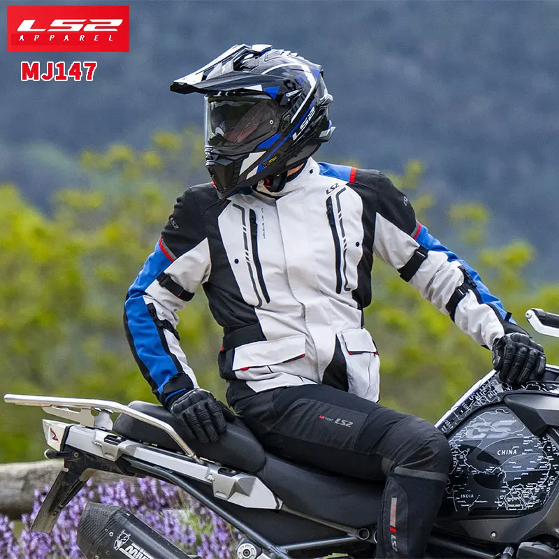 LS2 motorcycle riding suit MJ147 men's motorcycle pull car fall waterproof motorcycle jacket