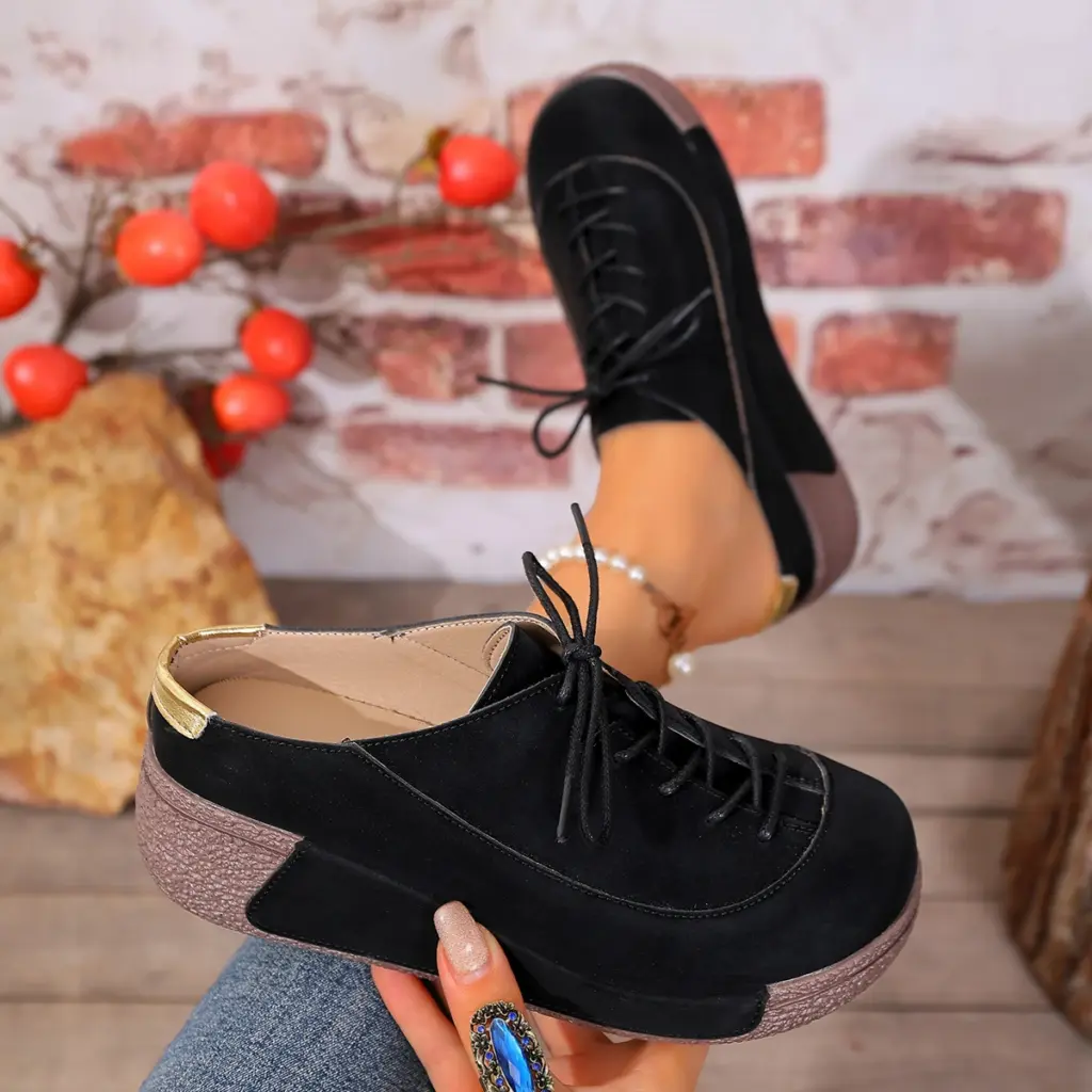 Spring Autumn Women Flats Platform Loafers Ladies Leather Comfort Wedge Sneakers Women Orthopedic Slip on Casual Shoes Women