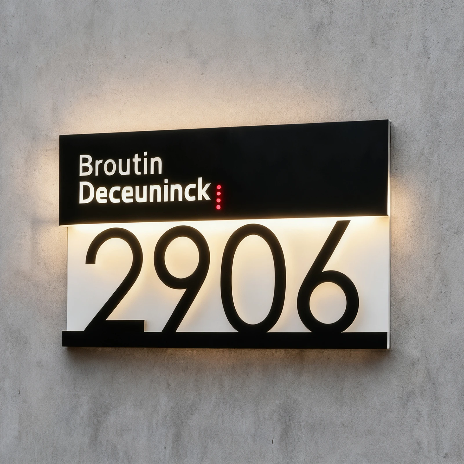 Personalised Solar House Number Outdoor Solar Light LED Backlight Door Number Signs With Lights Custom Solar House Sign for home