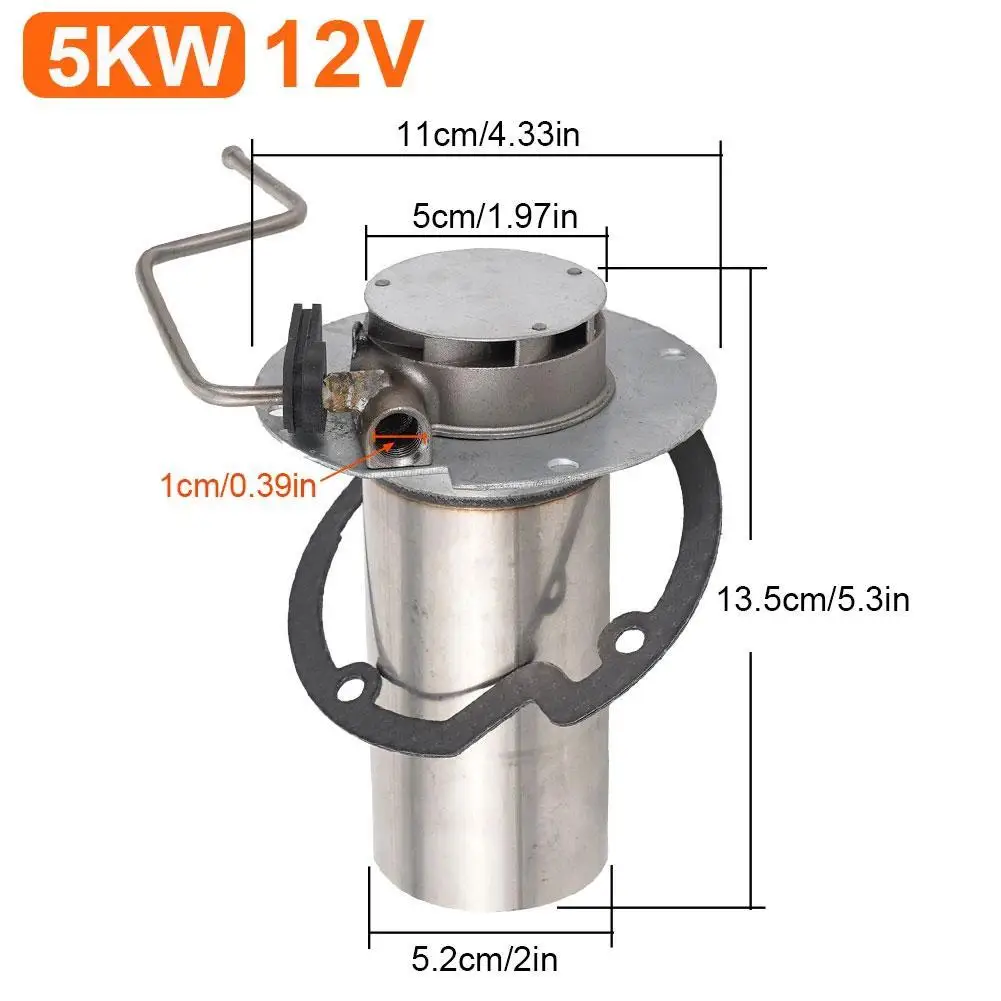 5KW Parking Heater Flat-Head Combustion Chamber Burner With Gasket Suitable For 5KW Or 5-8KW Parking Heaters