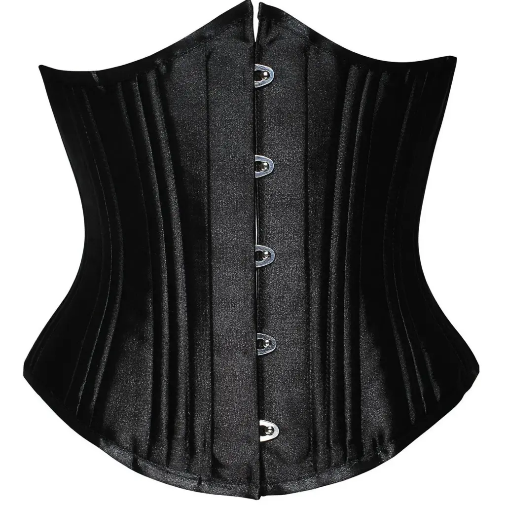 Black Court Corset Shapewear with 26 Steel Bones Waist Trainer for Women Thermal Underwear Body Slimming Innerwear