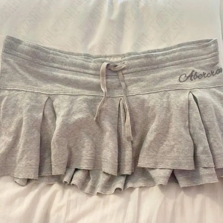 Cute Hot Y2K Harajuku Maiden Women Mini Skirt Retro Fashion Sport Casual Slim Classic Bottoms Female Aesthetic Lower garment