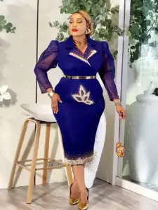 Elegant Africa Clothing African Dresses for Women 2026 Plus Size Turkey Wedding Party Long Dress Dashiki Ankara Outfits Robe