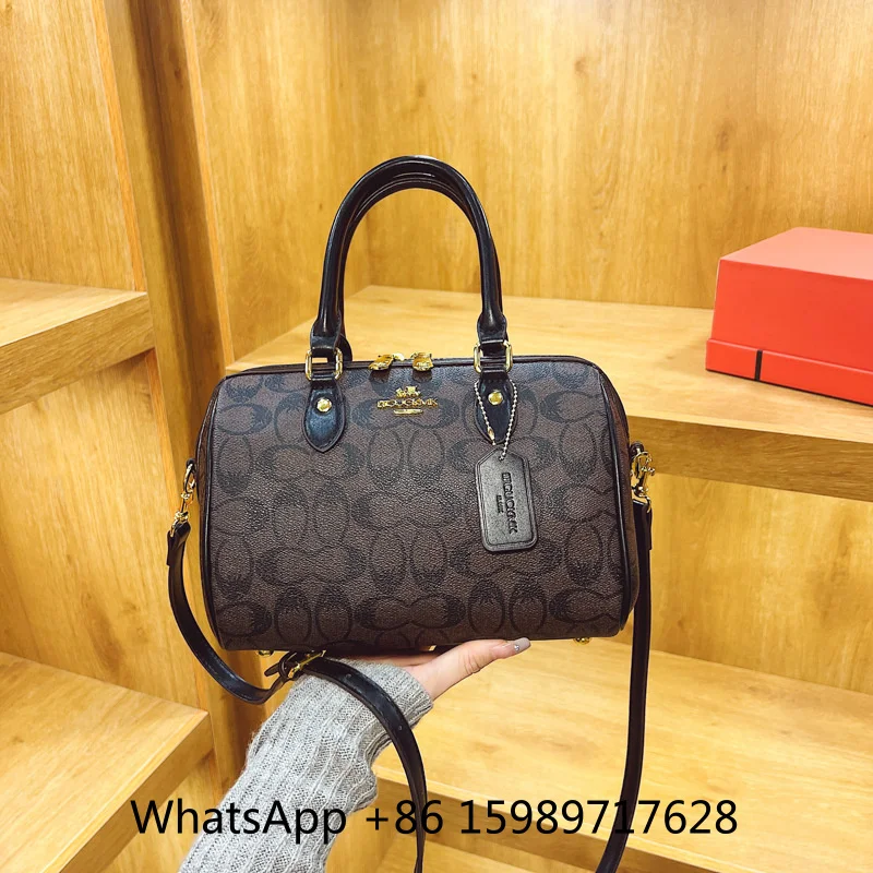 Fashionable Retro Print Large Capacity Pillow Bag Women's Handbag Spring 2026 Versatile Stylish PU Boston Bag Medium Size