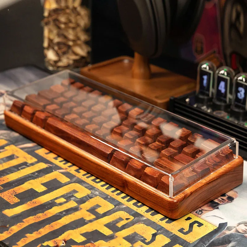 Acrylic Transparent Frosted Mechanical Keyboard Dust Cover Air Cover For 61 64 68 75% 84 87 98 100 108 Key Layout Keyboard