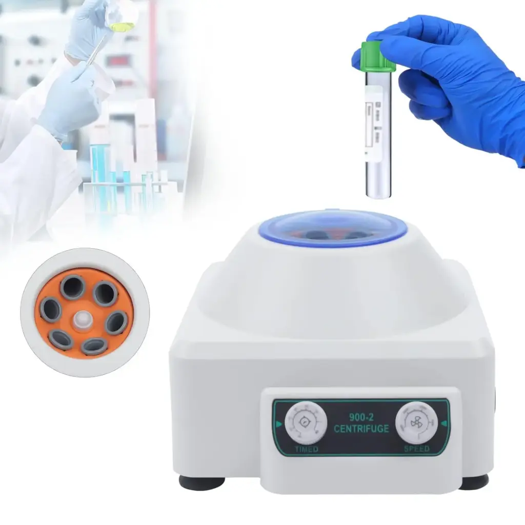 Electric Centrifuge Machine, 4000rpm Benchtop Centrifuges 110V 30W Hold Six Tubes 0.004gal Each Capacity for Lab