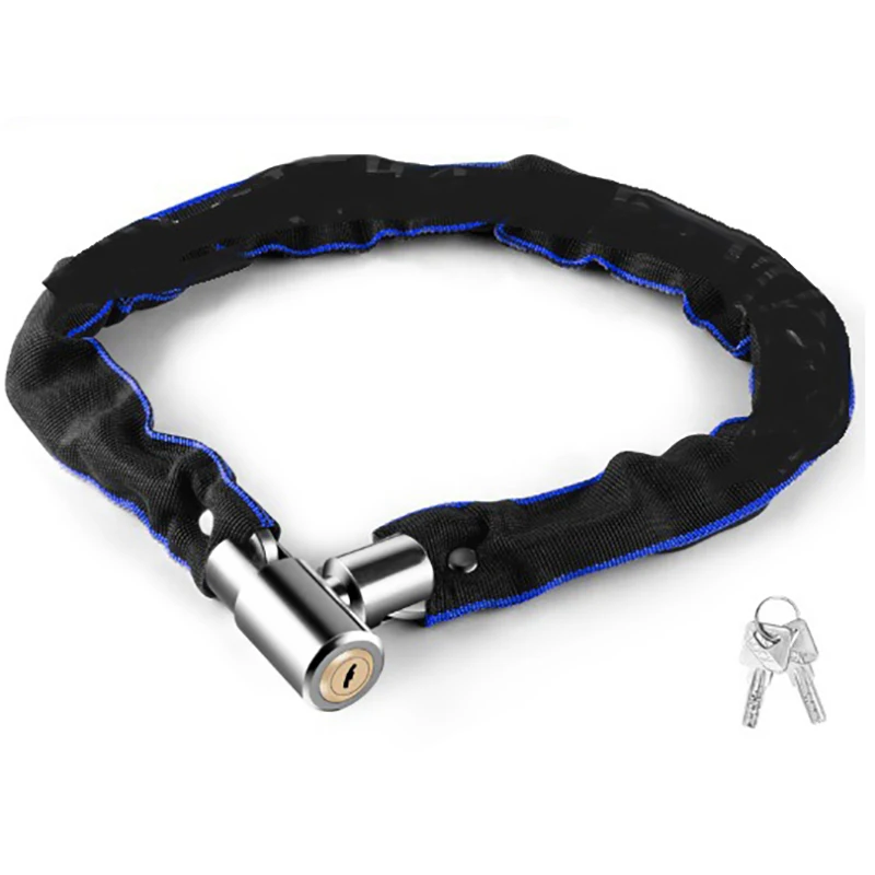 Bike Chain Lock Bicycle Heavy Duty Safety Lock 60CM Metal Anti-theft Mountain Bike Road Motorcycle Scooter Padlock With Key