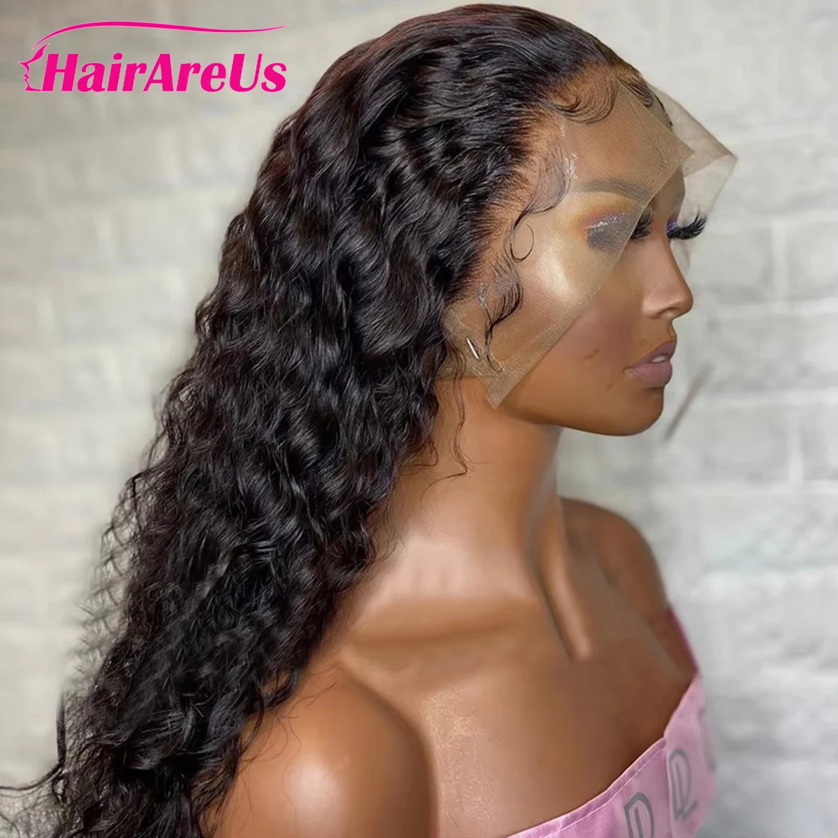 Kinky Curly Human Hair Wigs Deep Wave 13x6 HD Lace Frontal Wig Black Brazilian 13x4 HD Lace Front 100% Human Hair Wigs For Women